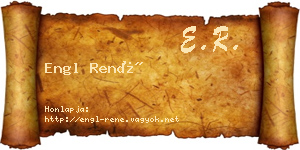 Engl René névjegykártya